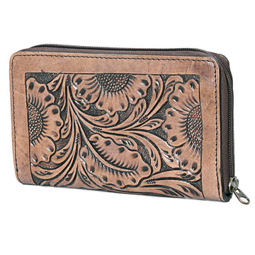 OHLAY WALLET Hand Tooled Genuine Leather women bag western handbag purse